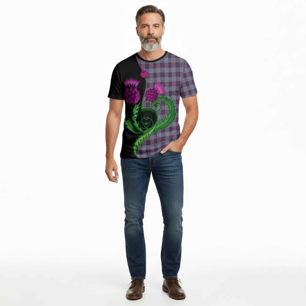 Roberts of Wales Tartan Cotton T-shirt Traditional Scottish Thistle