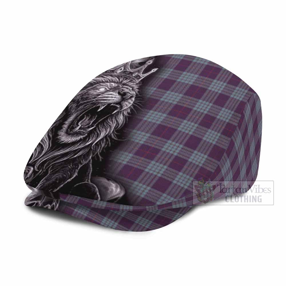 Roberts of Wales Tartan Flat Cap, Jeff Cap Roaring Lion Heritage