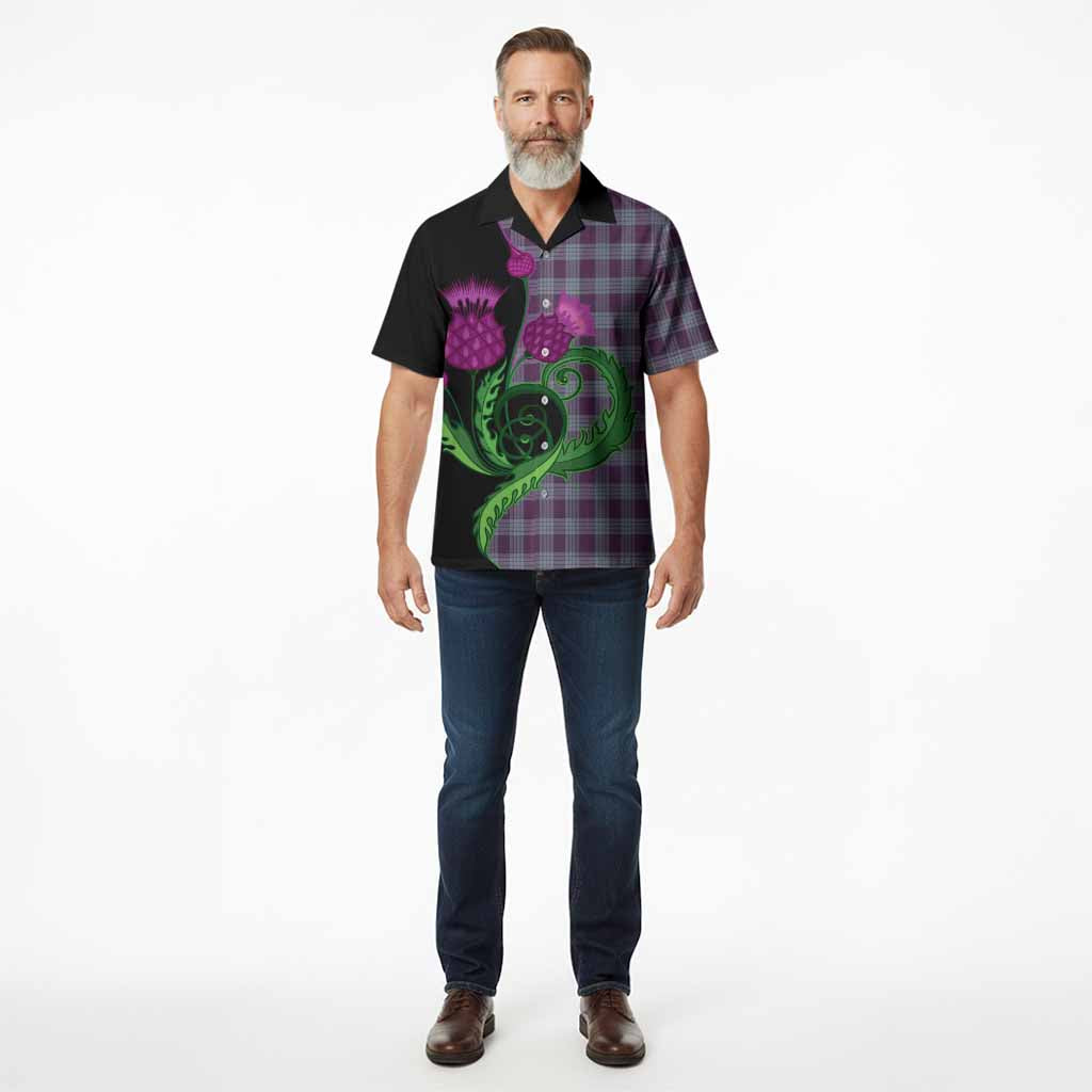 Roberts of Wales Tartan Hawaiian Shirt Traditional Scottish Thistle