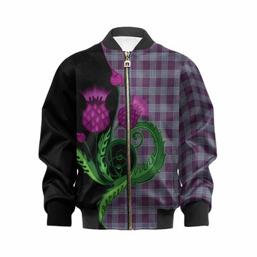 Roberts of Wales Tartan Kid Bomber Jacket Traditional Scottish Thistle