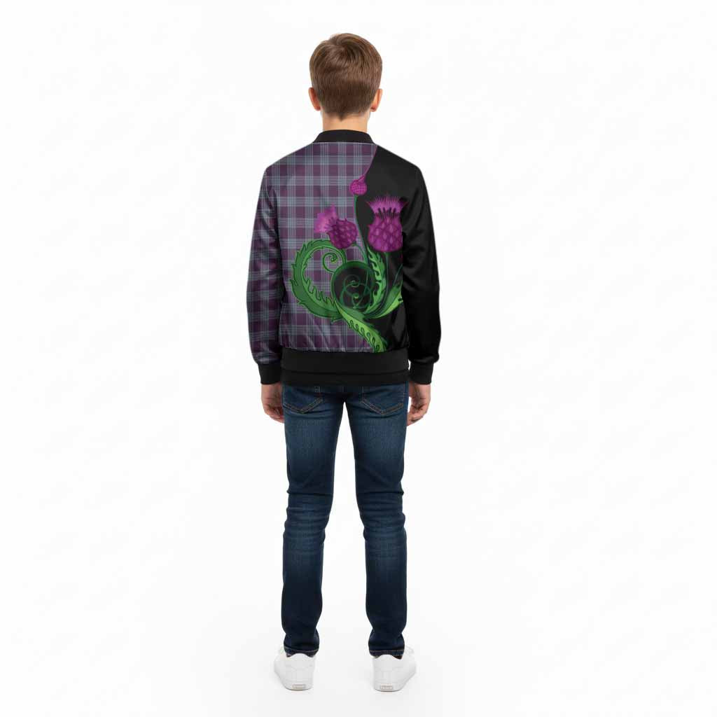 Roberts of Wales Tartan Kid Bomber Jacket Traditional Scottish Thistle