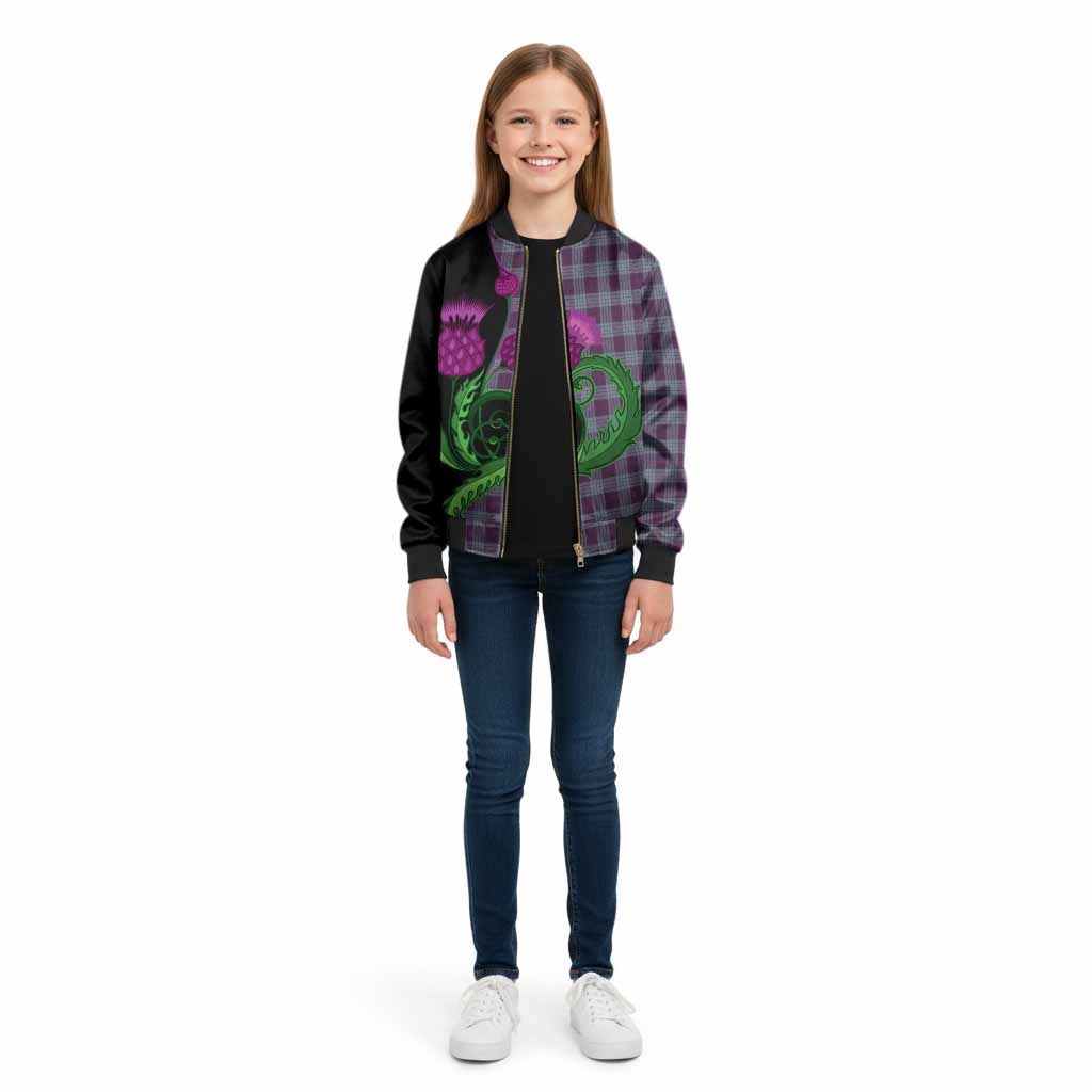 Roberts of Wales Tartan Kid Bomber Jacket Traditional Scottish Thistle