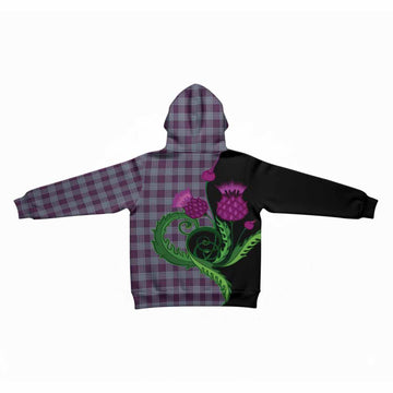 Roberts of Wales Tartan Kid Hoodie Traditional Scottish Thistle