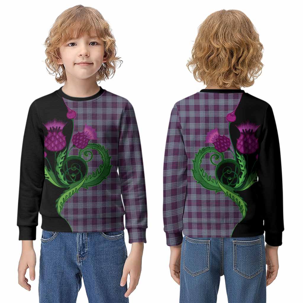 Roberts of Wales Tartan Kid Knitted Sweatshirt Traditional Scottish Thistle