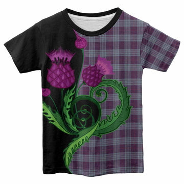 Roberts of Wales Tartan Kid T-shirt Traditional Scottish Thistle