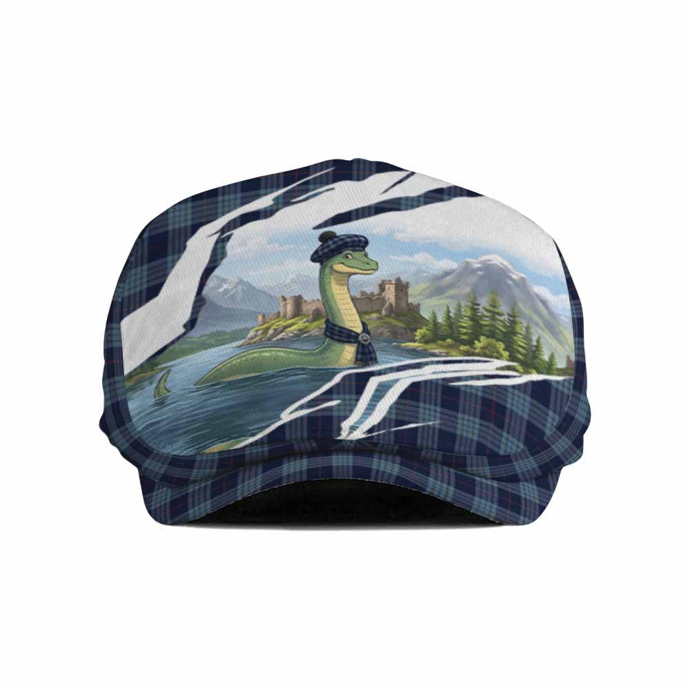Roberts of Wales Tartan Loch Ness Monster Scottish Heritage Art Flat Cap, Jeff Cap
