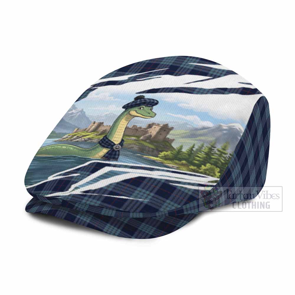 Roberts of Wales Tartan Loch Ness Monster Scottish Heritage Art Flat Cap, Jeff Cap