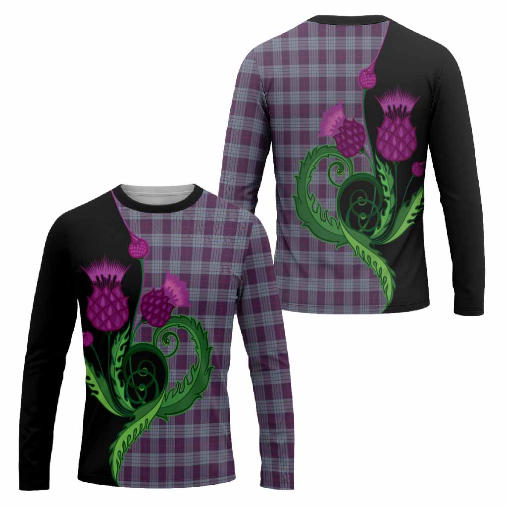 Roberts of Wales Tartan Long Sleeve T-Shirt Traditional Scottish Thistle
