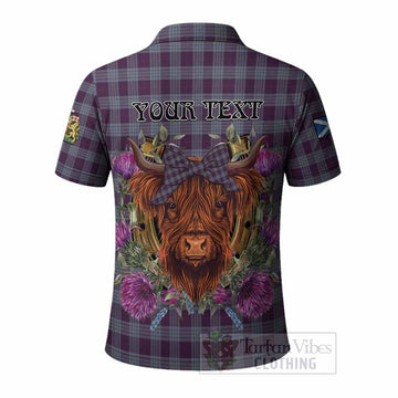 Roberts of Wales Tartan Polo Shirt Scottish Thistle Heilan Coo