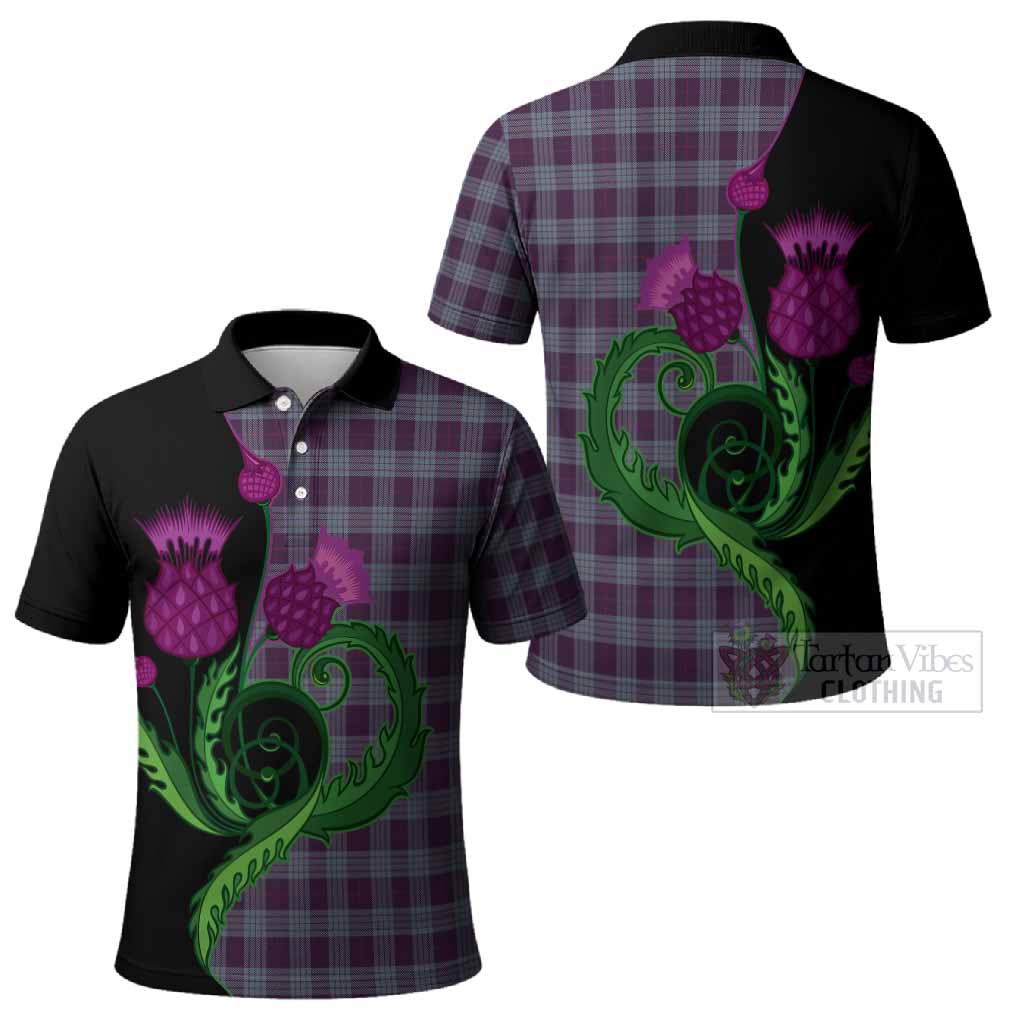 Roberts of Wales Tartan Polo Shirt Traditional Scottish Thistle