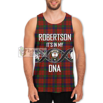 Robertson Tartan Men's Tank Top with Family Crest DNA In Me Style