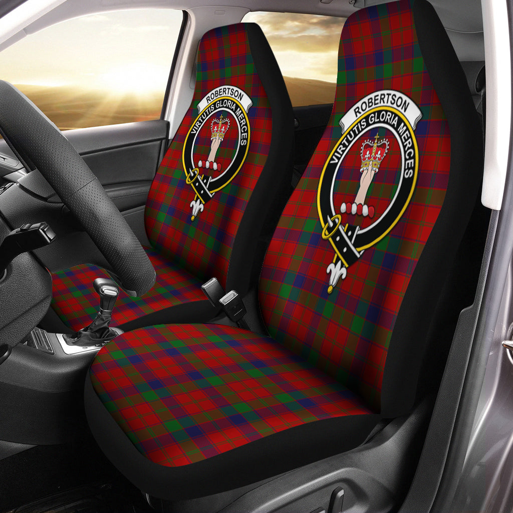 Robertson Tartan Car Seat Cover with Family Crest One Size - Tartanvibesclothing
