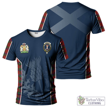 Robertson Tartan T-Shirt with Family Crest and Scottish Thistle Vibes Sport Style