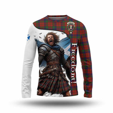 Tartan Vibes Clothing Robertson Crest Tartan Long Sleeve T-Shirt Inspired by the Freedom of Scottish Warrior