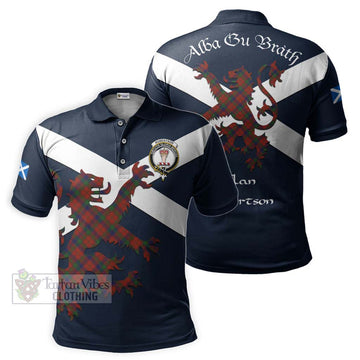 Tartan Vibes Clothing Robertson Tartan Lion Rampant Polo Shirt – Proudly Display Your Heritage with Alba Gu Brath and Clan Name