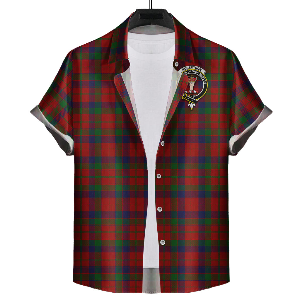 Robertson Tartan Hawaiian Shirt with Family Crest Kid - Tartan Vibes Clothing