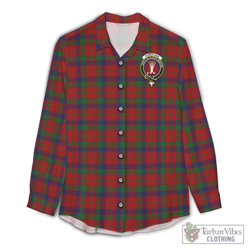 Robertson Tartan Women's Casual Shirt with Family Crest