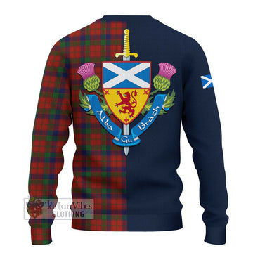 Robertson Tartan Ugly Sweater Alba with Scottish Lion Royal Arm Half Style
