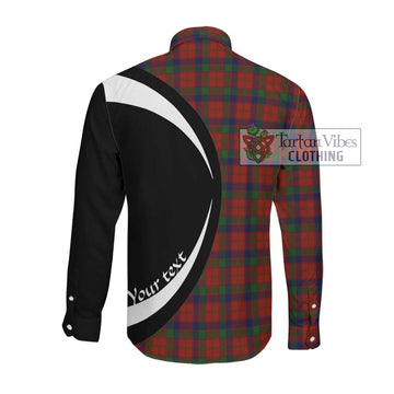 Robertson Tartan Long Sleeve Button Up with Family Crest Circle Style