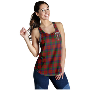 Robertson Tartan Women Racerback Tanks with Family Crest
