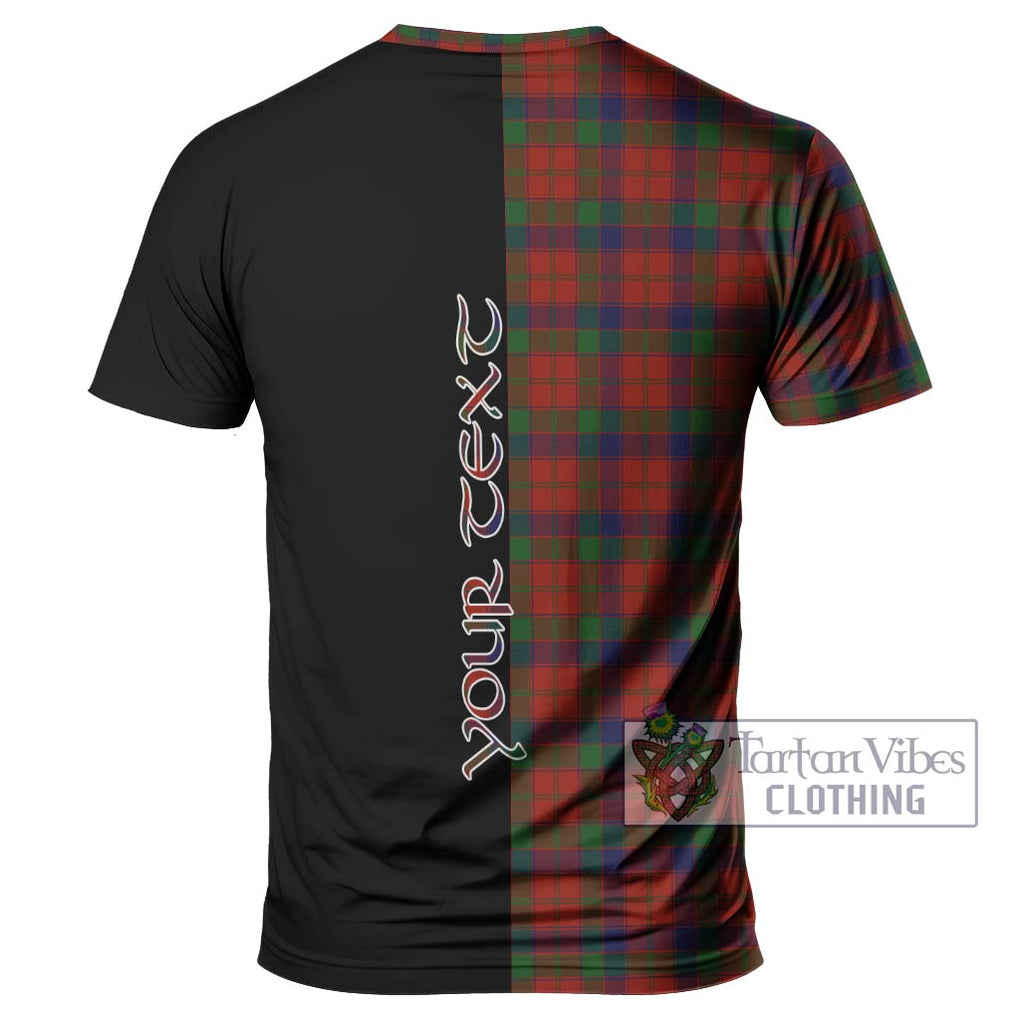 Robertson Tartan T-Shirt with Family Crest and Half Of Me Style - Tartanvibesclothing Shop