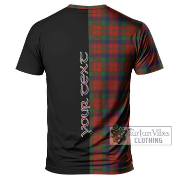 Robertson Tartan T-Shirt with Family Crest and Half Of Me Style - Tartanvibesclothing Shop