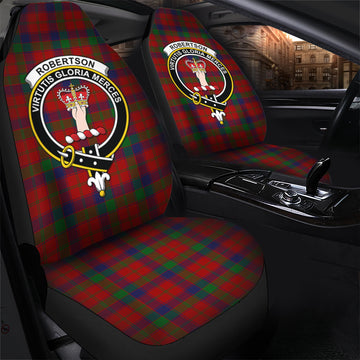 Robertson Tartan Car Seat Cover with Family Crest