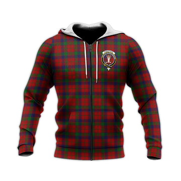 Robertson Tartan Knitted Hoodie with Family Crest