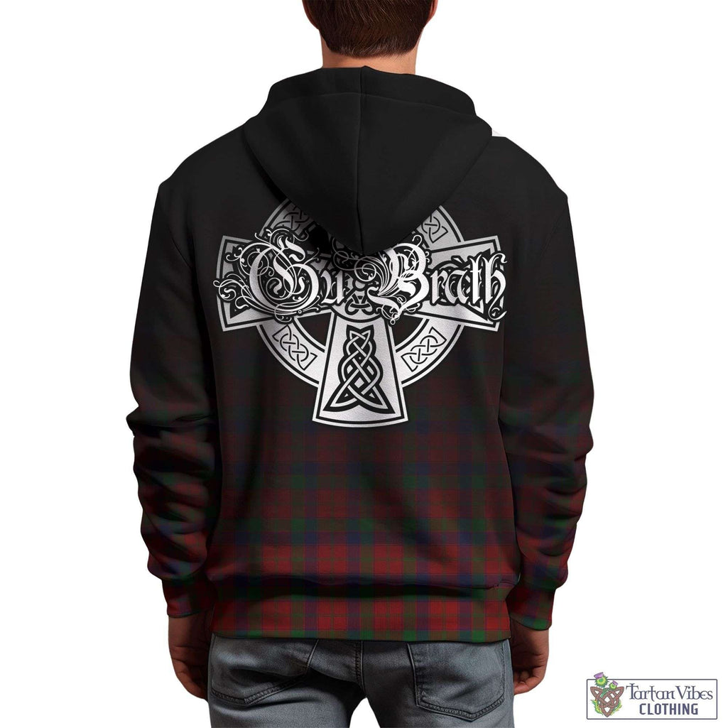 Tartan Vibes Clothing Robertson Tartan Hoodie Featuring Alba Gu Brath Family Crest Celtic Inspired