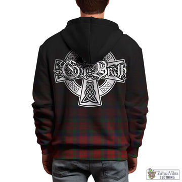 Tartan Vibes Clothing Robertson Tartan Hoodie Featuring Alba Gu Brath Family Crest Celtic Inspired