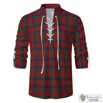 Tartan Vibes Clothing Robertson Tartan Men's Scottish Traditional Jacobite Ghillie Kilt Shirt