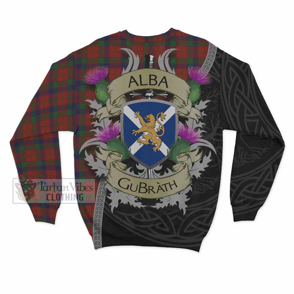 Tartan Vibes Clothing Robertson Tartan Family Crest Sweatshirt Lion Rampant Royal Thistle Shield Celtic Inspired
