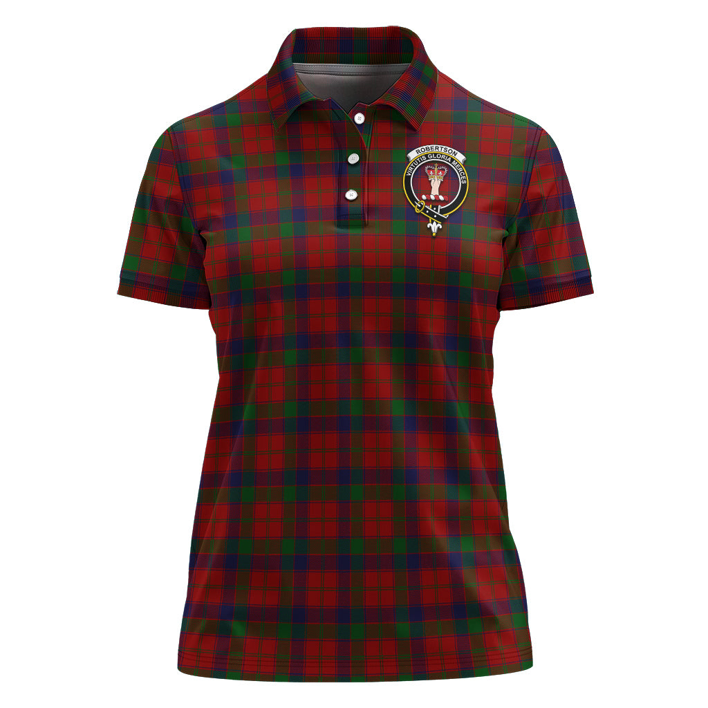 robertson-tartan-polo-shirt-with-family-crest-for-women