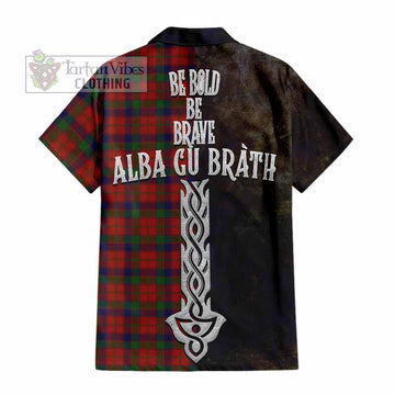 Robertson Tartan Family Crest Hawaiian Shirt Alba Gu Brath Be Brave Lion Ancient Style