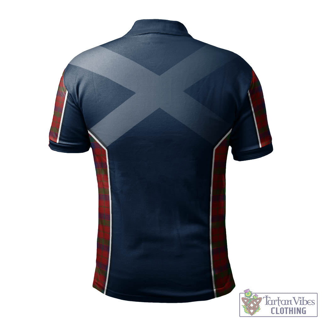 Tartan Vibes Clothing Robertson Tartan Men's Polo Shirt with Family Crest and Lion Rampant Vibes Sport Style