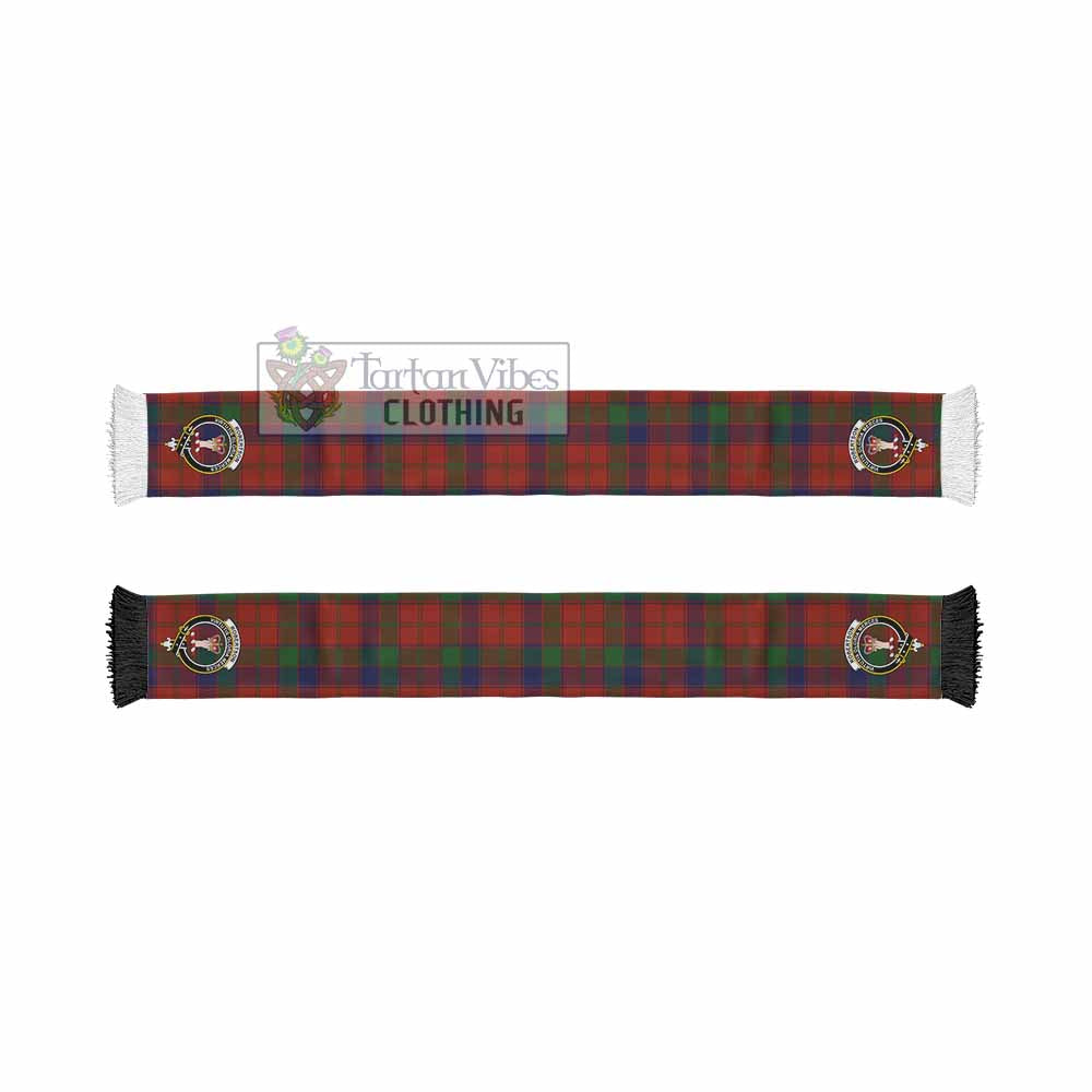 Tartan Vibes Clothing Robertson Tartan Ruffneck Scarf with Family Crest