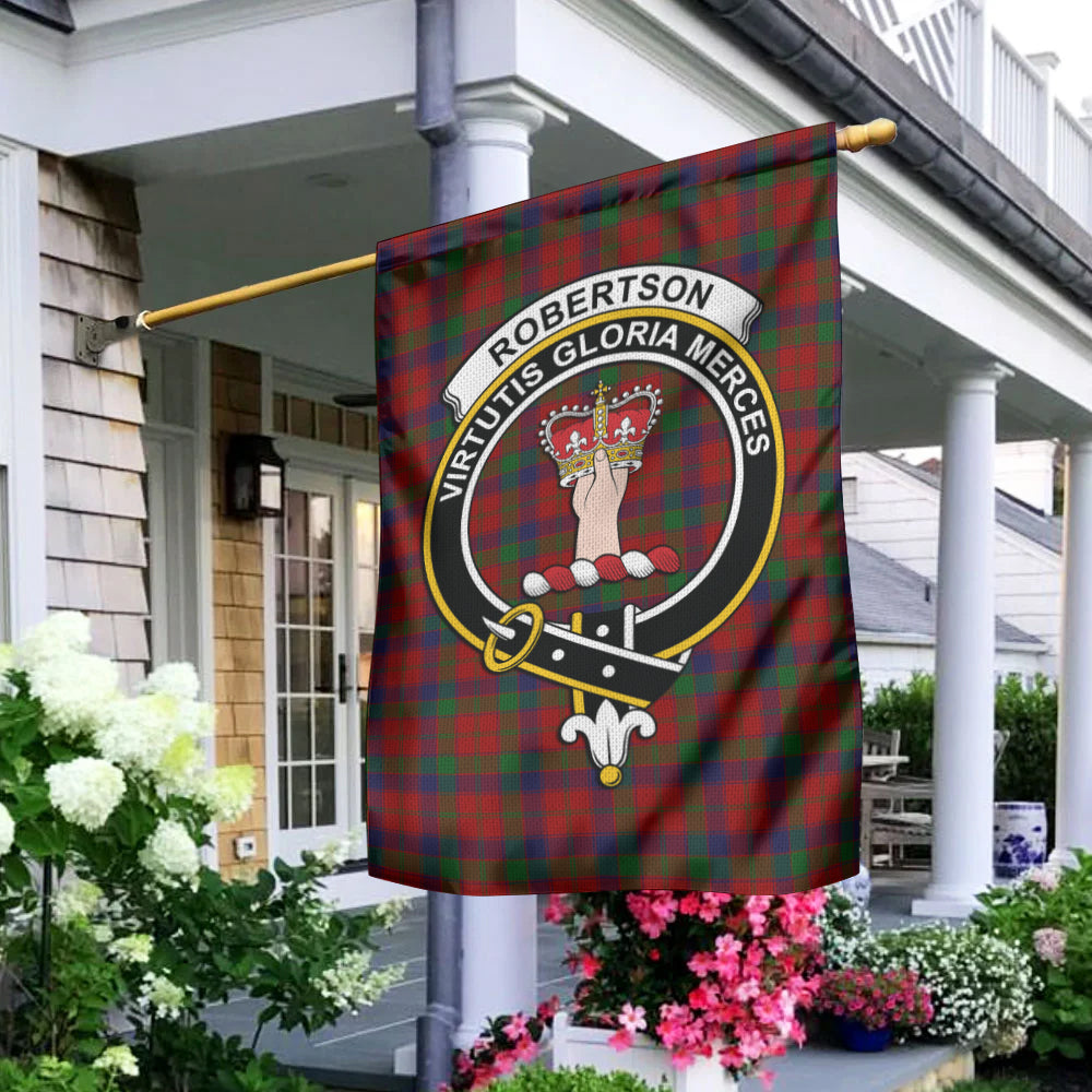 Robertson Tartan Flag with Family Crest - Tartan Vibes Clothing