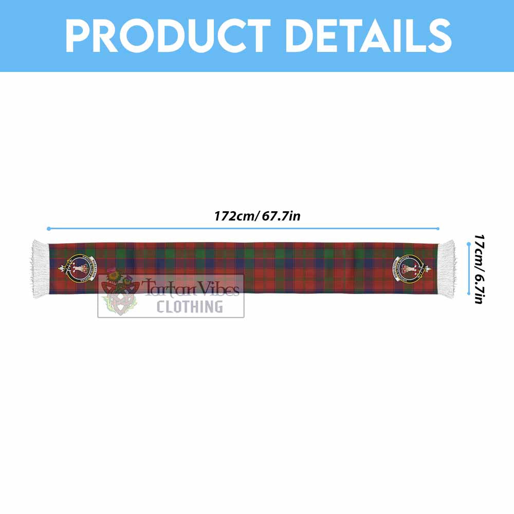 Tartan Vibes Clothing Robertson Tartan Ruffneck Scarf with Family Crest