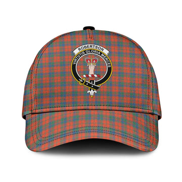 Robertson Ancient Tartan Classic Cap with Family Crest