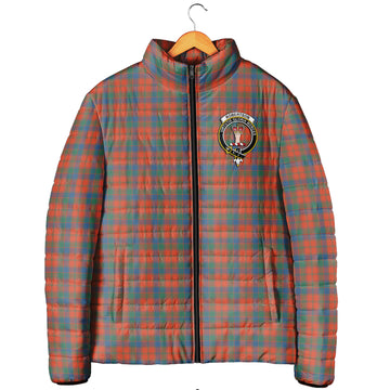 Robertson Ancient Tartan Padded Jacket with Family Crest