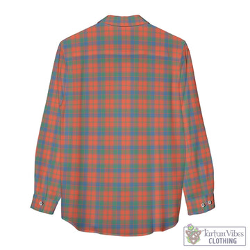 Robertson Ancient Tartan Womens Casual Shirt with Family Crest