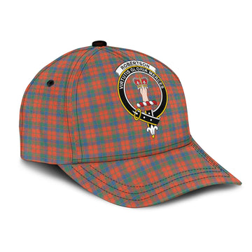 Robertson Ancient Tartan Classic Cap with Family Crest