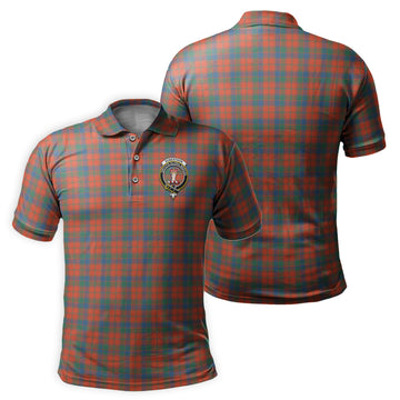 Robertson Ancient Tartan Men's Polo Shirt with Family Crest