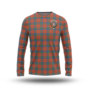Robertson Ancient Tartan Long Sleeve T-Shirt with Family Crest