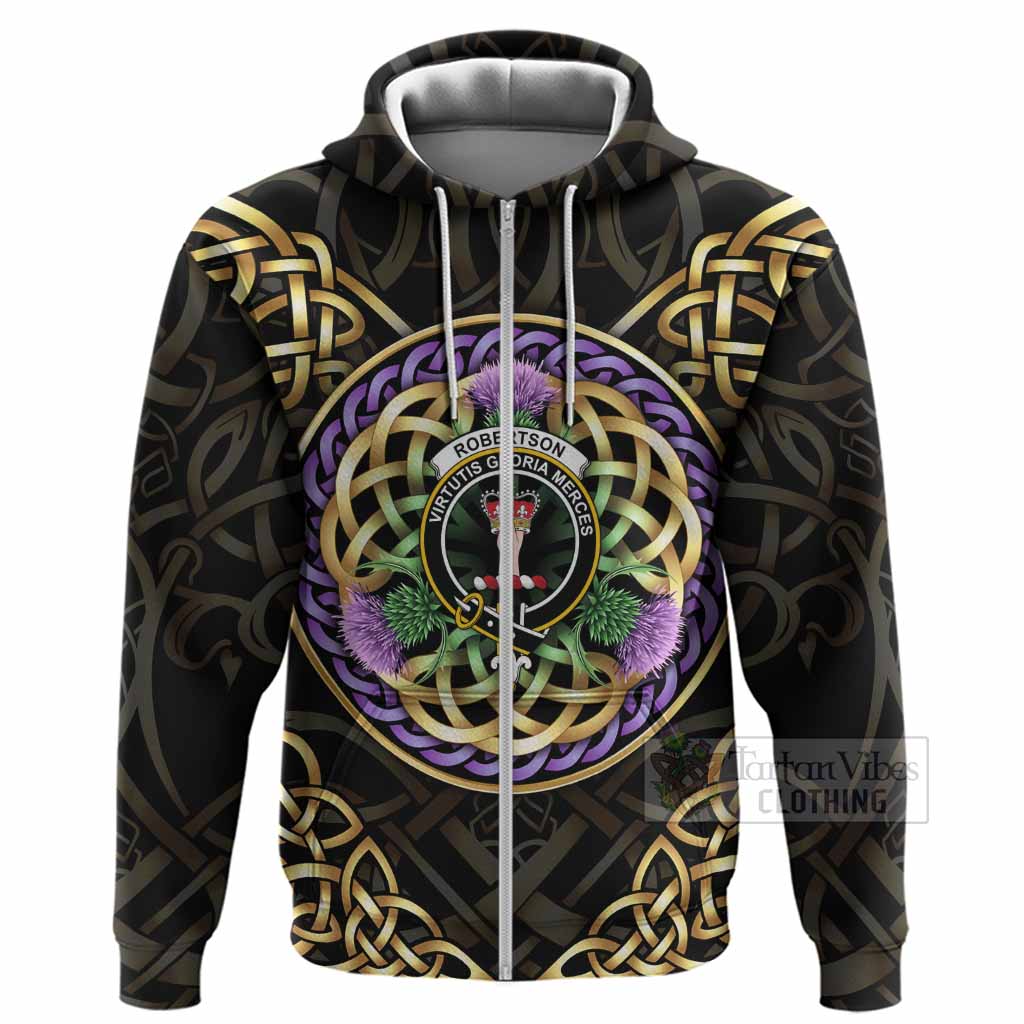 Robertson Clan Crest Hoodie Celtic Scottish Thistle