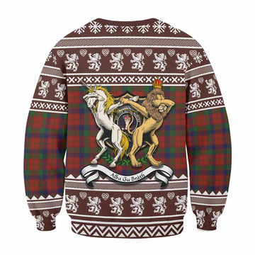 Robertson Clan Tartan Crest Christmas Sweatshirt Coat of Arms Funny Style