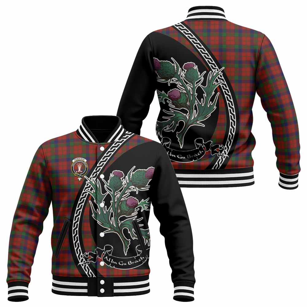 Robertson Family Crest Tartan Baseball Jacket Alba Thistle Inspired - Tartan Vibes Clothing