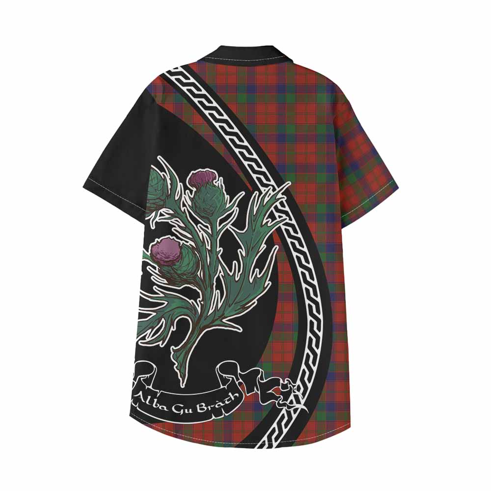 Robertson Family Crest Tartan Kid Hawaiian Shirt Alba Thistle Inspired - Tartan Vibes Clothing