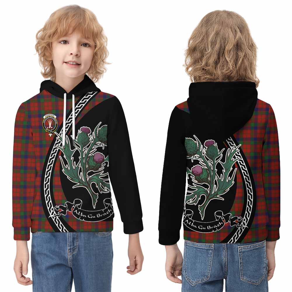 Robertson Family Crest Tartan Kid Hoodie Alba Thistle Inspired - Tartan Vibes Clothing