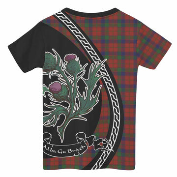 Robertson Family Crest Tartan Kid T-shirt Alba Thistle Inspired - Tartan Vibes Clothing